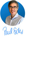 Profil von Paul Sicher mit blauem Hintergrund.